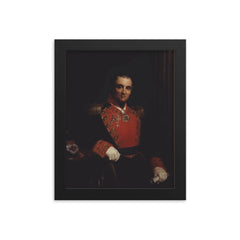 Anastasio Bustamante framed print on a plain backdrop in size 8"x10".