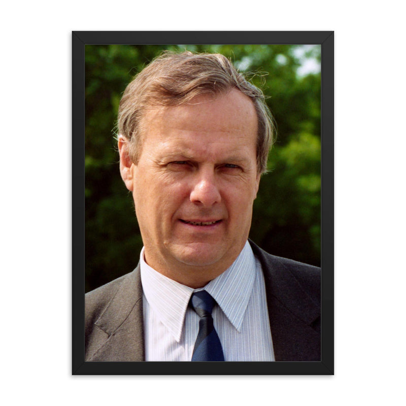 Anatoly Sobchak framed print on a plain backdrop in size 18