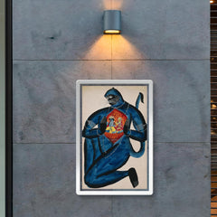 Ancient Hanuman Revealing Rama - Vishnu - and Sita in His Heart poster 2