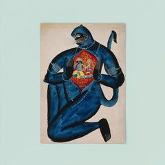 Ancient Hanuman Revealing Rama - Vishnu - and Sita in His Heart poster 8