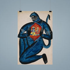 Ancient Hanuman Revealing Rama - Vishnu - and Sita in His Heart poster 9