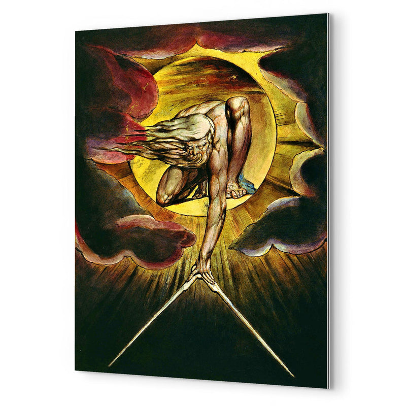 Ancient of Days by William Blake metal print mockup