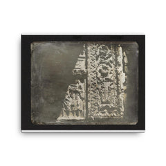 Ancient Stone Carving in Rome by Joseph Philibert Girault de Prangey, 1842 canvas print on a plain backdrop in size 16"x20".