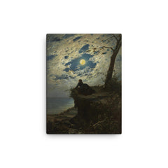 And She Never Returned by Alfonso Simonetti canvas print on a plain backdrop in size 12"x16".