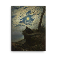 And She Never Returned by Alfonso Simonetti canvas print on a plain backdrop in size 18"x24".