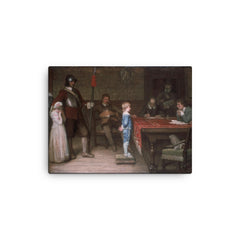 And When Did You Last See Your Father? by William Frederick Yeames, 1878 canvas print on a plain backdrop in size 12"x16".