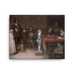 And When Did You Last See Your Father? by William Frederick Yeames, 1878 canvas print on a plain backdrop in size 16"x20".