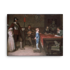 And When Did You Last See Your Father? by William Frederick Yeames, 1878 canvas print on a plain backdrop in size 18"x24".