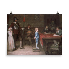 And When Did You Last See Your Father? by William Frederick Yeames, 1878 poster on a plain backdrop in size 8"x10".