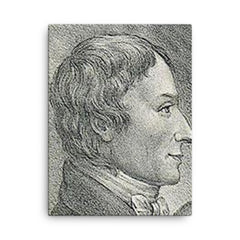 Anders Gustaf Ekeberg canvas print on a plain backdrop in size 18"x24".