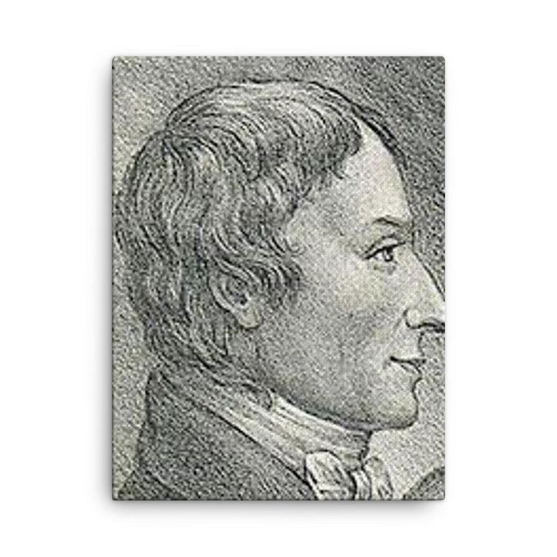 Anders Gustaf Ekeberg canvas print on a plain backdrop in size 18