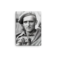 Anders Lassen canvas print on a plain backdrop in size 12"x16".