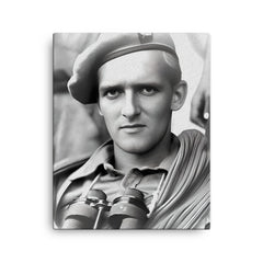 Anders Lassen canvas print on a plain backdrop in size 16"x20".