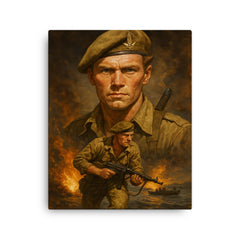 Anders Lassen canvas print on a plain backdrop in size 16"x20".