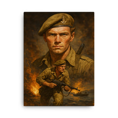 Anders Lassen canvas print on a plain backdrop in size 18"x24".