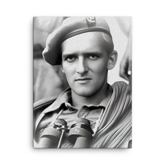 Anders Lassen canvas print on a plain backdrop in size 18"x24".