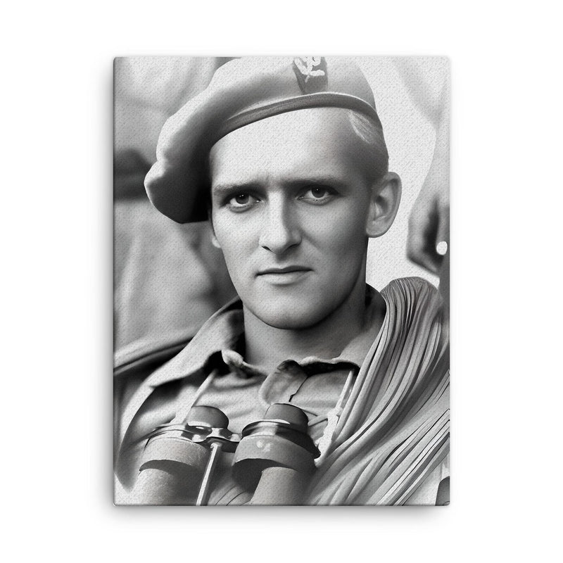 Anders Lassen canvas print on a plain backdrop in size 18