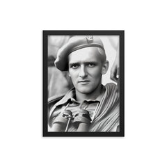 Anders Lassen framed print on a plain backdrop in size 12"x16".