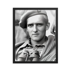 Anders Lassen framed print on a plain backdrop in size 16"x20".