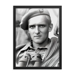 Anders Lassen framed print on a plain backdrop in size 18"x24".