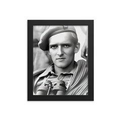 Anders Lassen framed print on a plain backdrop in size 8"x10".