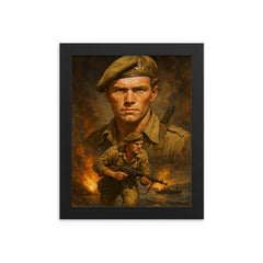 Anders Lassen framed print on a plain backdrop in size 8"x10".