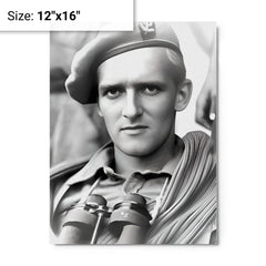 Anders Lassen metal print on a plain backdrop in size 12"x16".