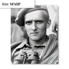 Anders Lassen metal print on a plain backdrop in size 16"x20".