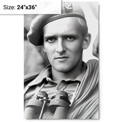 Anders Lassen metal print on a plain backdrop in size 24"x36".