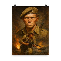 Anders Lassen poster on a plain backdrop in size 8"x10".