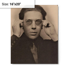Andre Breton metal print on a plain backdrop in size 16"x20".
