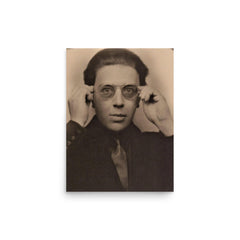 Andre Breton poster on a plain backdrop in size 12"x16".