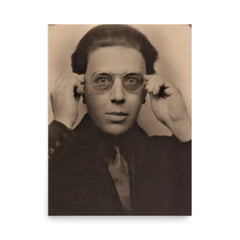 Andre Breton poster on a plain backdrop in size 18"x24".