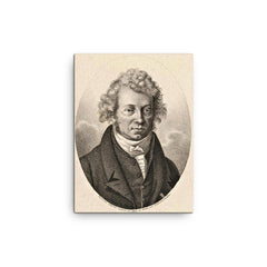 Andre-Marie Ampere canvas print on a plain backdrop in size 12"x16".