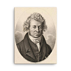 Andre-Marie Ampere canvas print on a plain backdrop in size 18"x24".