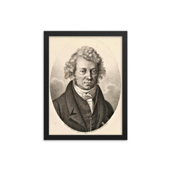 Andre-Marie Ampere framed print on a plain backdrop in size 12"x16".