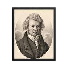Andre-Marie Ampere framed print on a plain backdrop in size 16"x20".