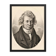 Andre-Marie Ampere framed print on a plain backdrop in size 18"x24".