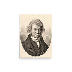 Andre-Marie Ampere poster on a plain backdrop in size 12"x16".