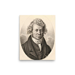 Andre-Marie Ampere poster on a plain backdrop in size 8"x10".