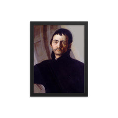 Andrea Pozzo framed print on a plain backdrop in size 12"x16".