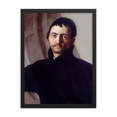 Andrea Pozzo framed print on a plain backdrop in size 18"x24".