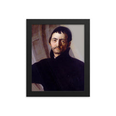 Andrea Pozzo framed print on a plain backdrop in size 8"x10".