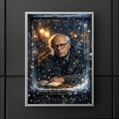 Andrei Sakharov in exile snowy window glare poster 5