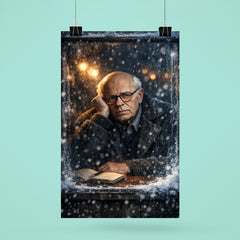 Andrei Sakharov in exile snowy window glare poster 6