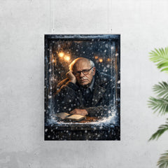 Andrei Sakharov in exile snowy window glare poster 7
