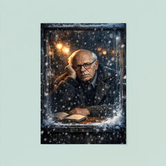 Andrei Sakharov in exile snowy window glare poster 8