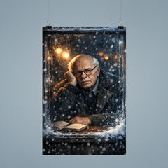 Andrei Sakharov in exile snowy window glare poster 9