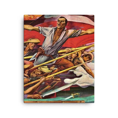 Andres Bonifacio canvas print on a plain backdrop in size 16"x20".