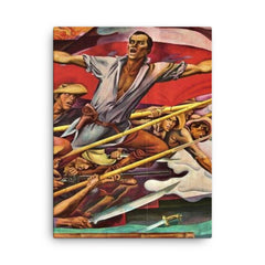 Andres Bonifacio canvas print on a plain backdrop in size 18"x24".